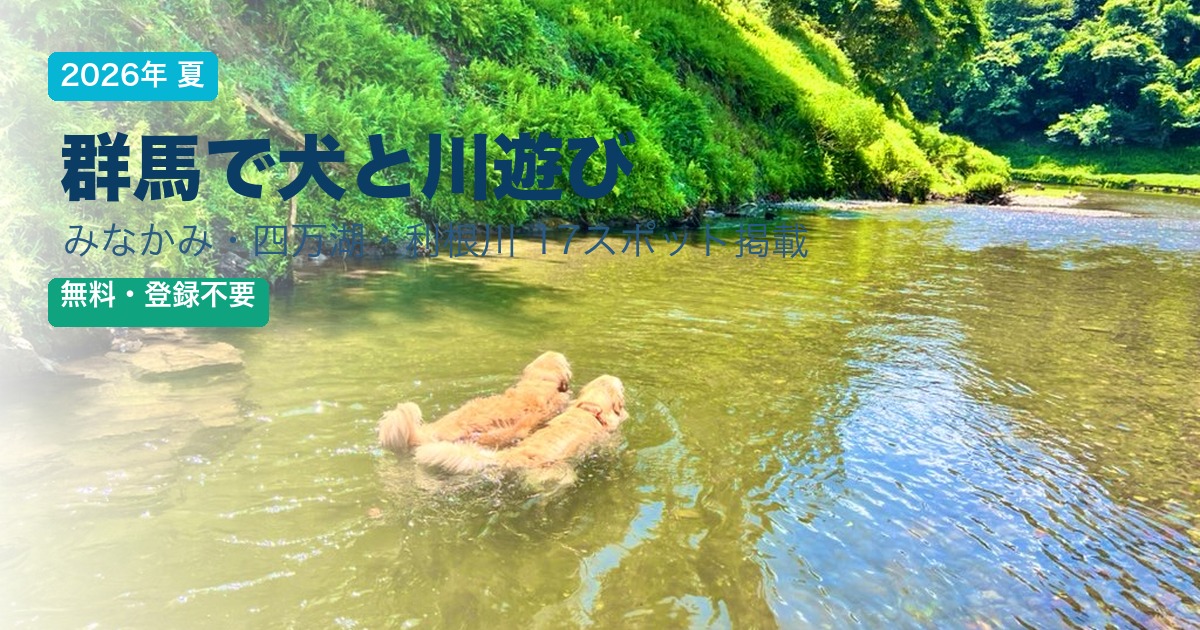 群馬で犬と川遊び！愛犬OKスポット8選＋SUP・カヌーツアー9選【みなかみ・四万湖・利根川】